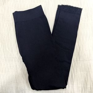 GEORGE S/M Black Leggings w/ Lace at the ankles